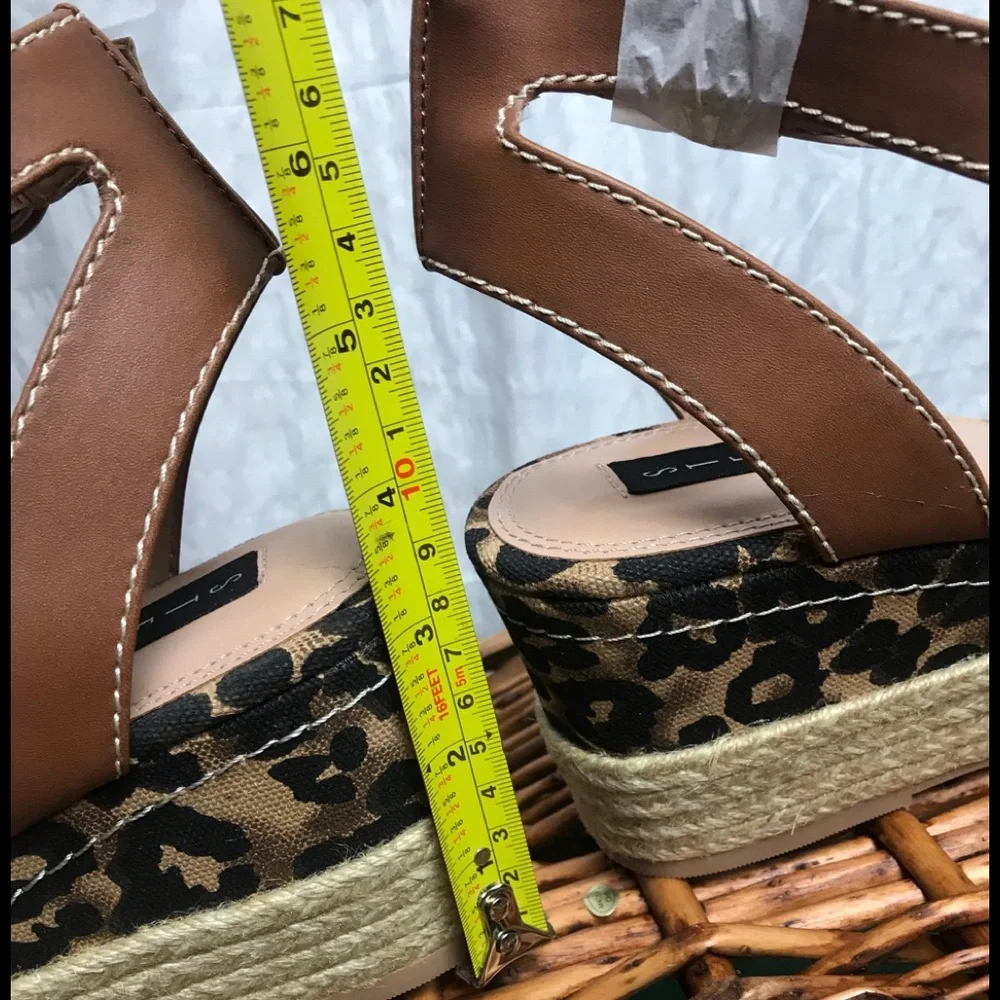 STEVE MADDEN Wedge Kippie Animal Print Espadrille 10